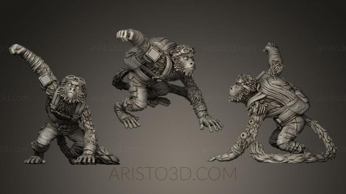 Figurines heroes, monsters and demons (STKM_0101) 3D model for CNC machine